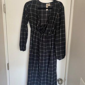 Checkered Black Dress